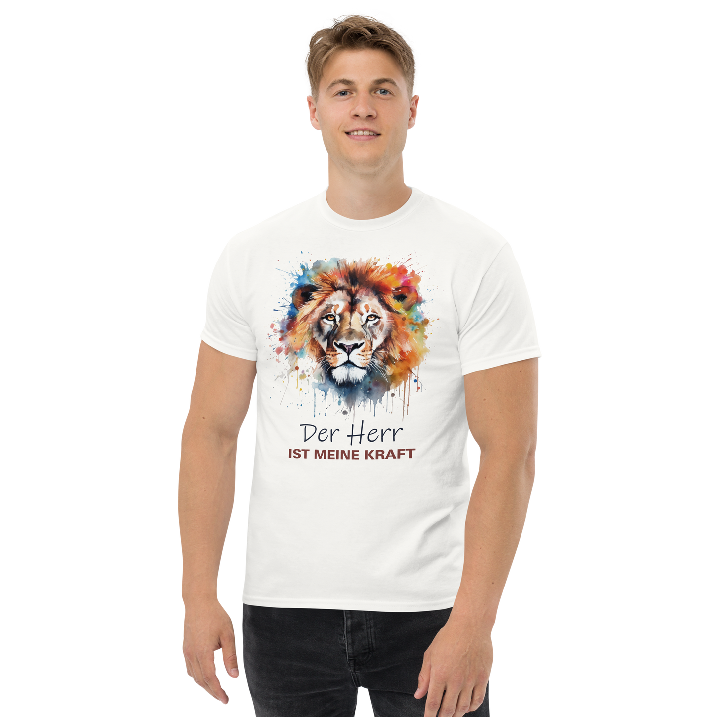 Herren-T-Shirt "Der Herr ist meine Kraft"