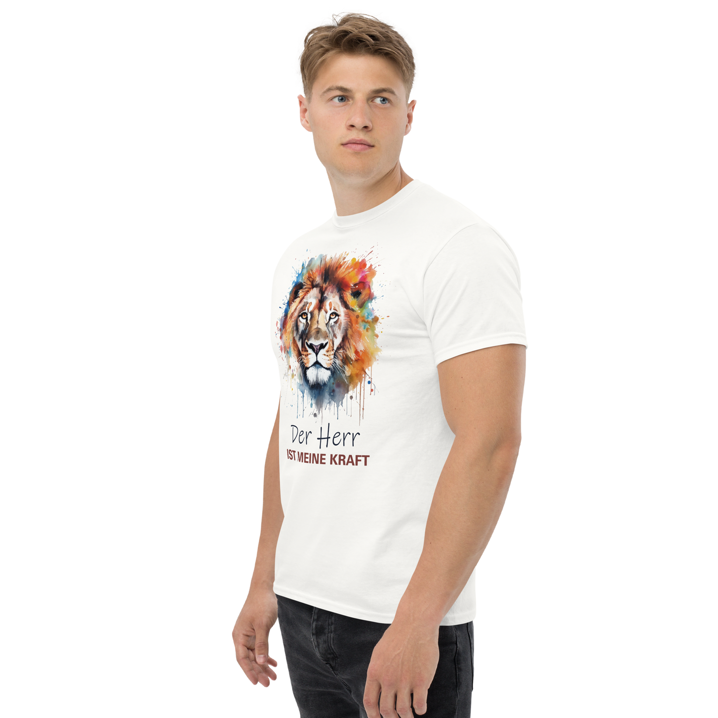 Herren-T-Shirt "Der Herr ist meine Kraft"