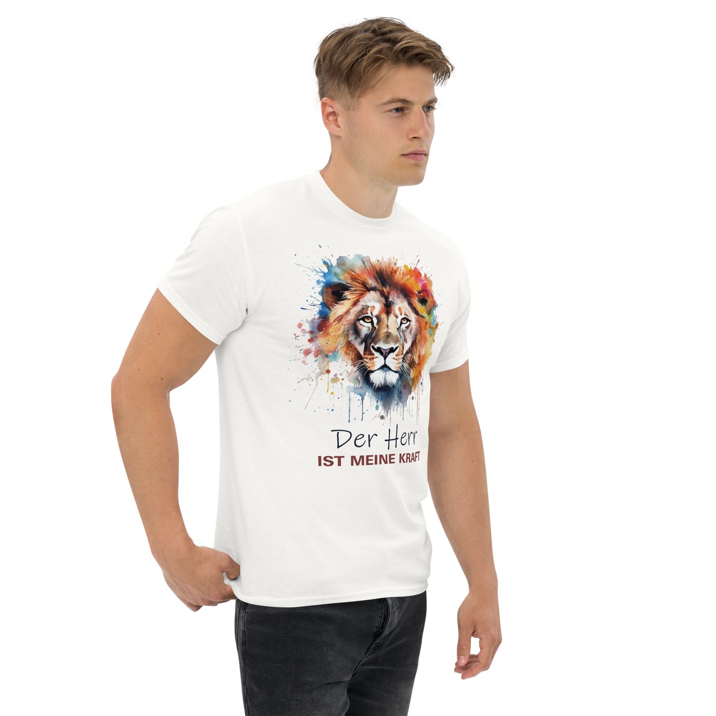 Herren-T-Shirt "Der Herr ist meine Kraft"
