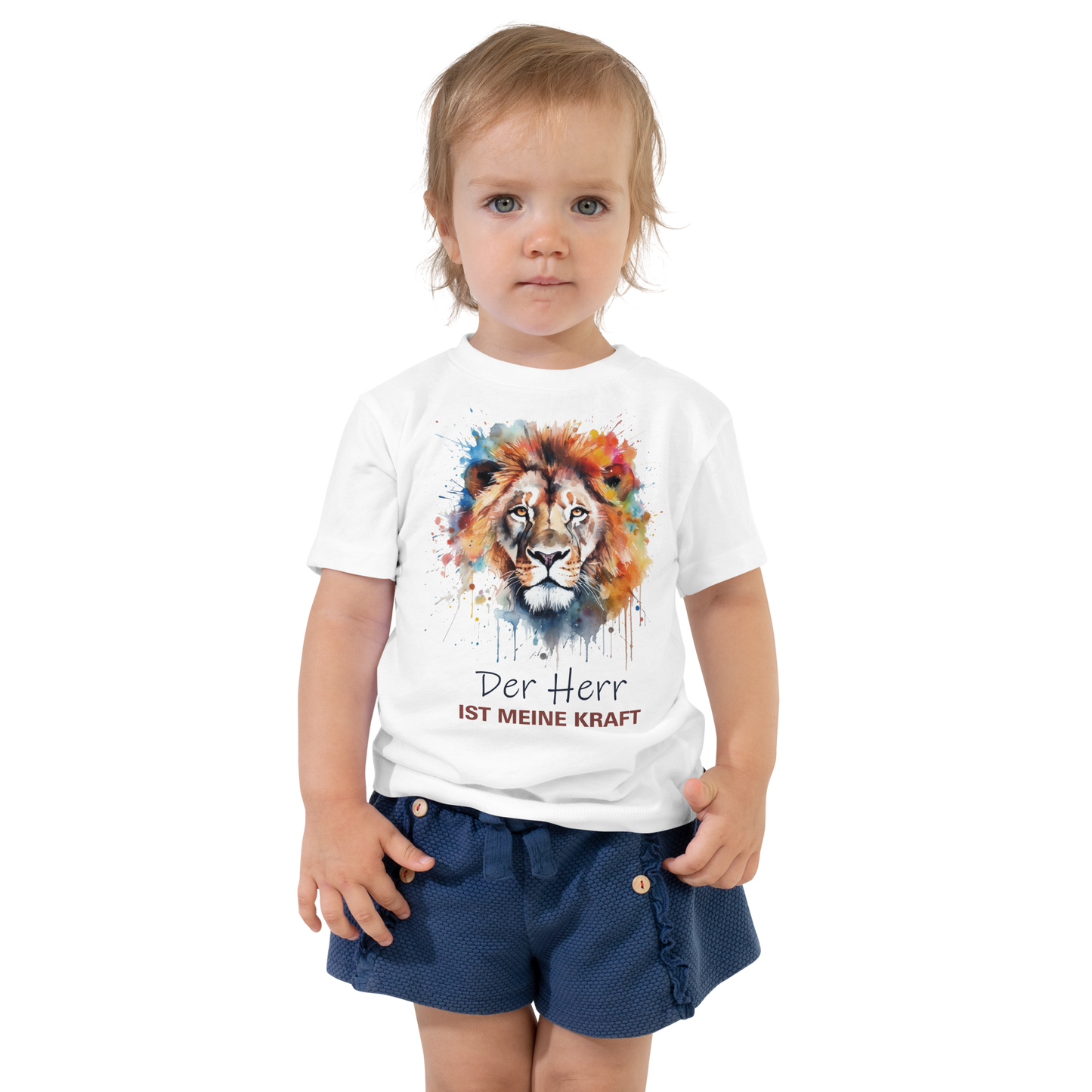 Kurzärmeliges Baby-T-Shirt "Der Herr ist meine Kraft"