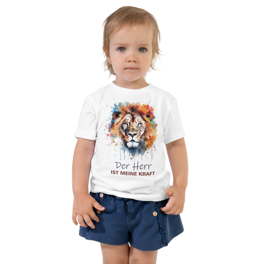 Kurzärmeliges Baby-T-Shirt "Der Herr ist meine Kraft"
