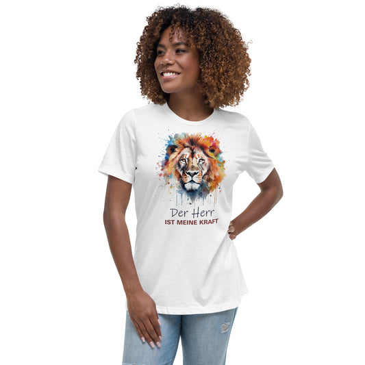 Damen-T-Shirt "Der Herr ist meine Kraft"